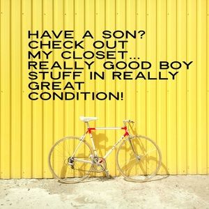 Check out the boys clothing!